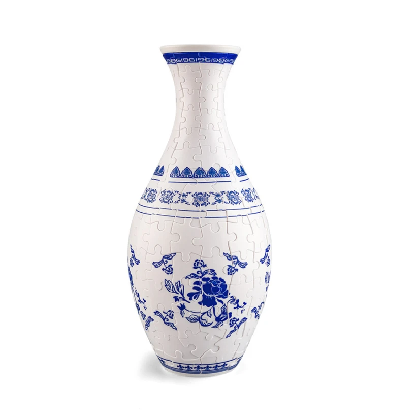White Porcelain Puzzle Vase - (160 Piece)